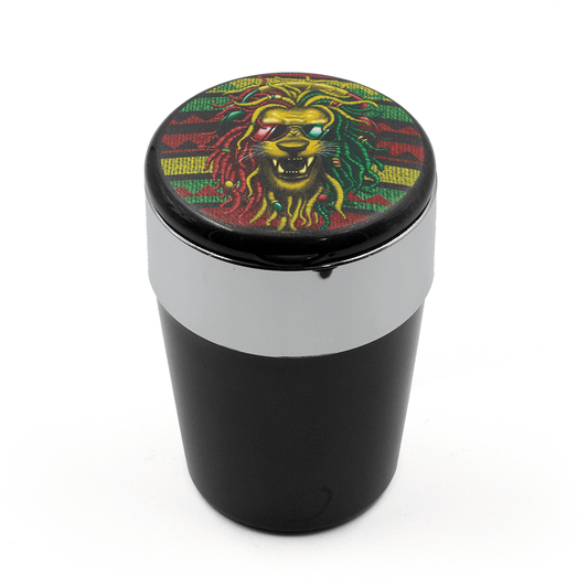 ASHTRAY- LION HEAD RASTA LID W/LED LIGHT The Bong Shop