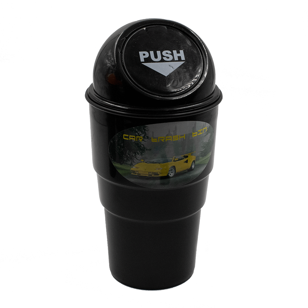 Butt Bin Black With Lid Ash Tray - Black The Bong Shop