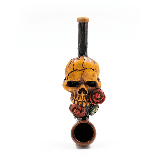 PIPE - ROSE SKULL HAND CRAFTED 12cm The Bong Shop