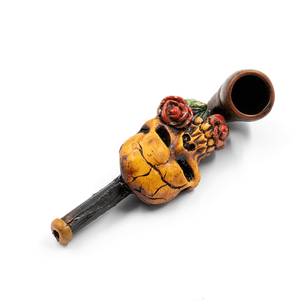 PIPE - ROSE SKULL HAND CRAFTED 12cm The Bong Shop