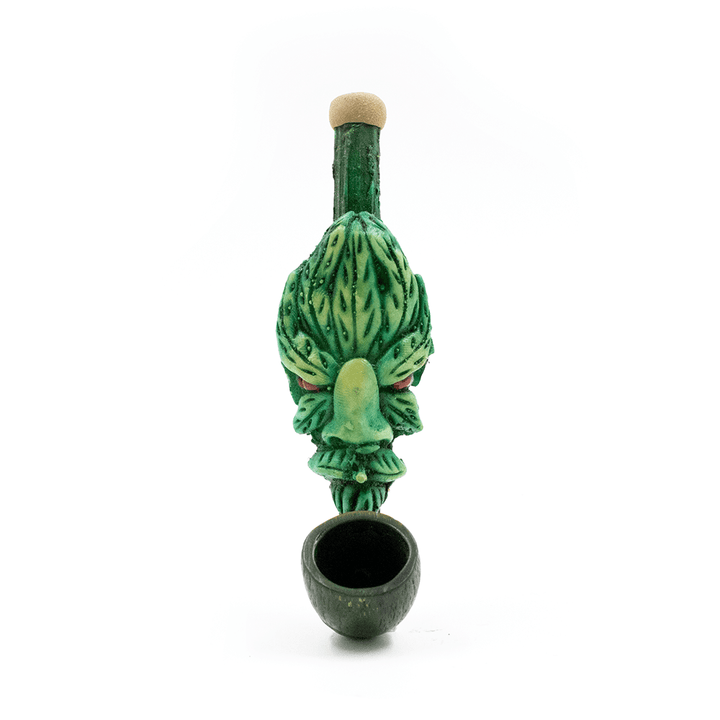 PIPE - SMOKIN LEAF MAN HAND CRAFTED 12cm The Bong Shop