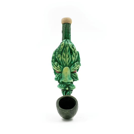 PIPE - SMOKIN LEAF MAN HAND CRAFTED 12cm The Bong Shop