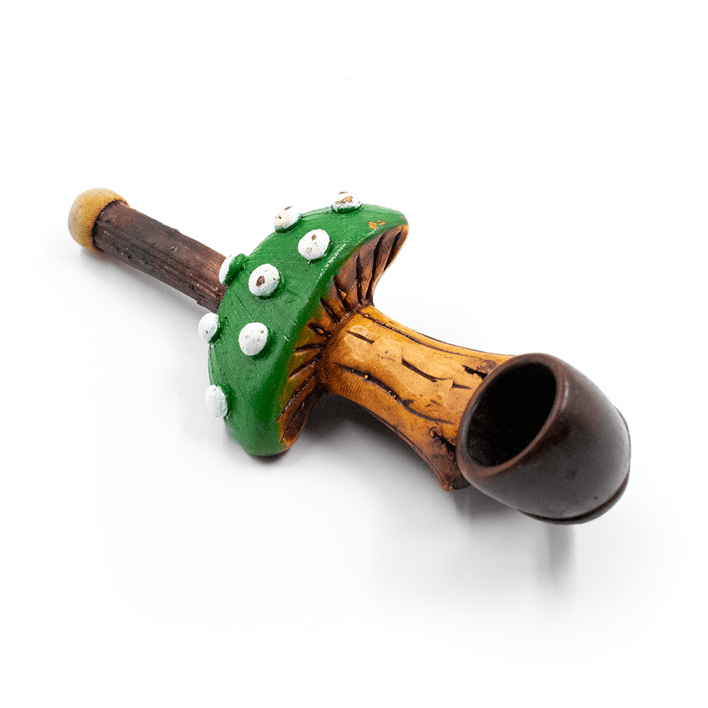 PIPE - GREEN SHROOM HAND CRAFTED 12cm The Bong Shop