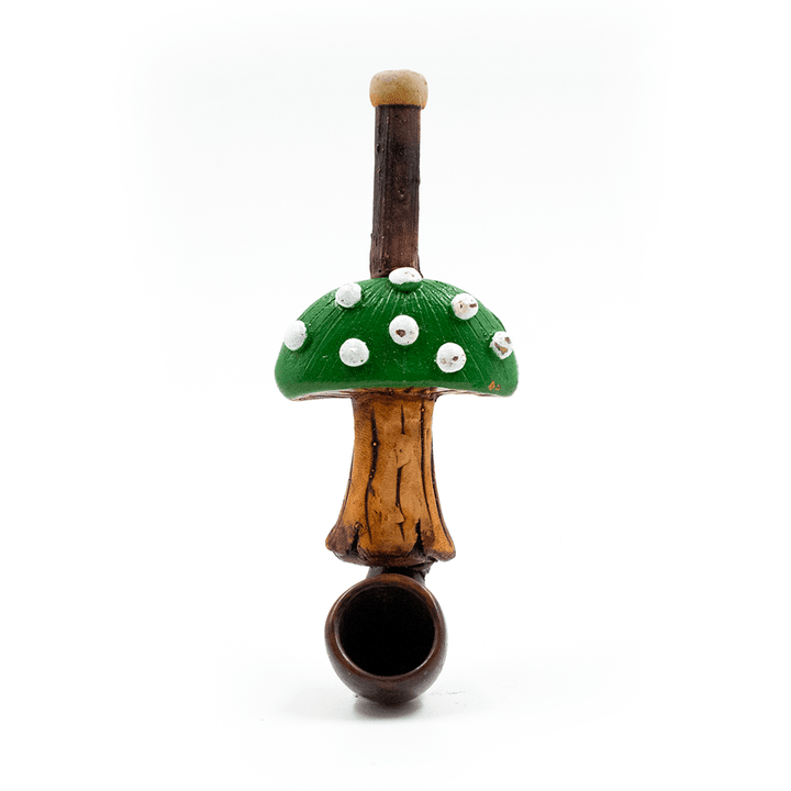 PIPE - GREEN SHROOM HAND CRAFTED 12cm The Bong Shop