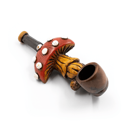 PIPE - RED SHROOM HAND CRAFTED 12cm The Bong Shop