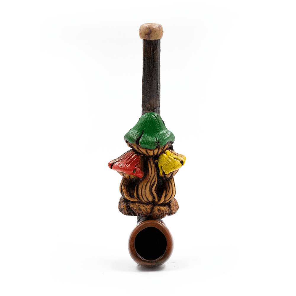 PIPE - 3 SHROOMS RED/GREEN/YELLOW HAND CRAFTED 12cm The Bong Shop