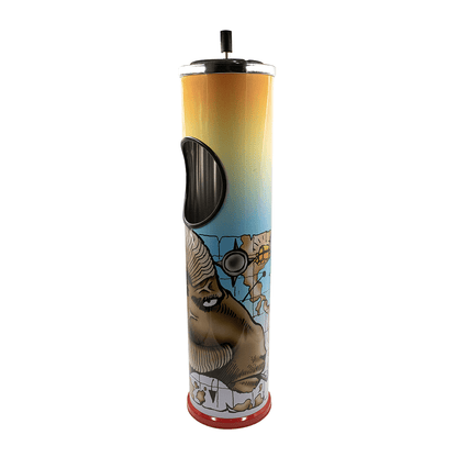TRASH CAN / ASHTRAY - SMOKING GOAT RED BASE 60CM The Bong Shop