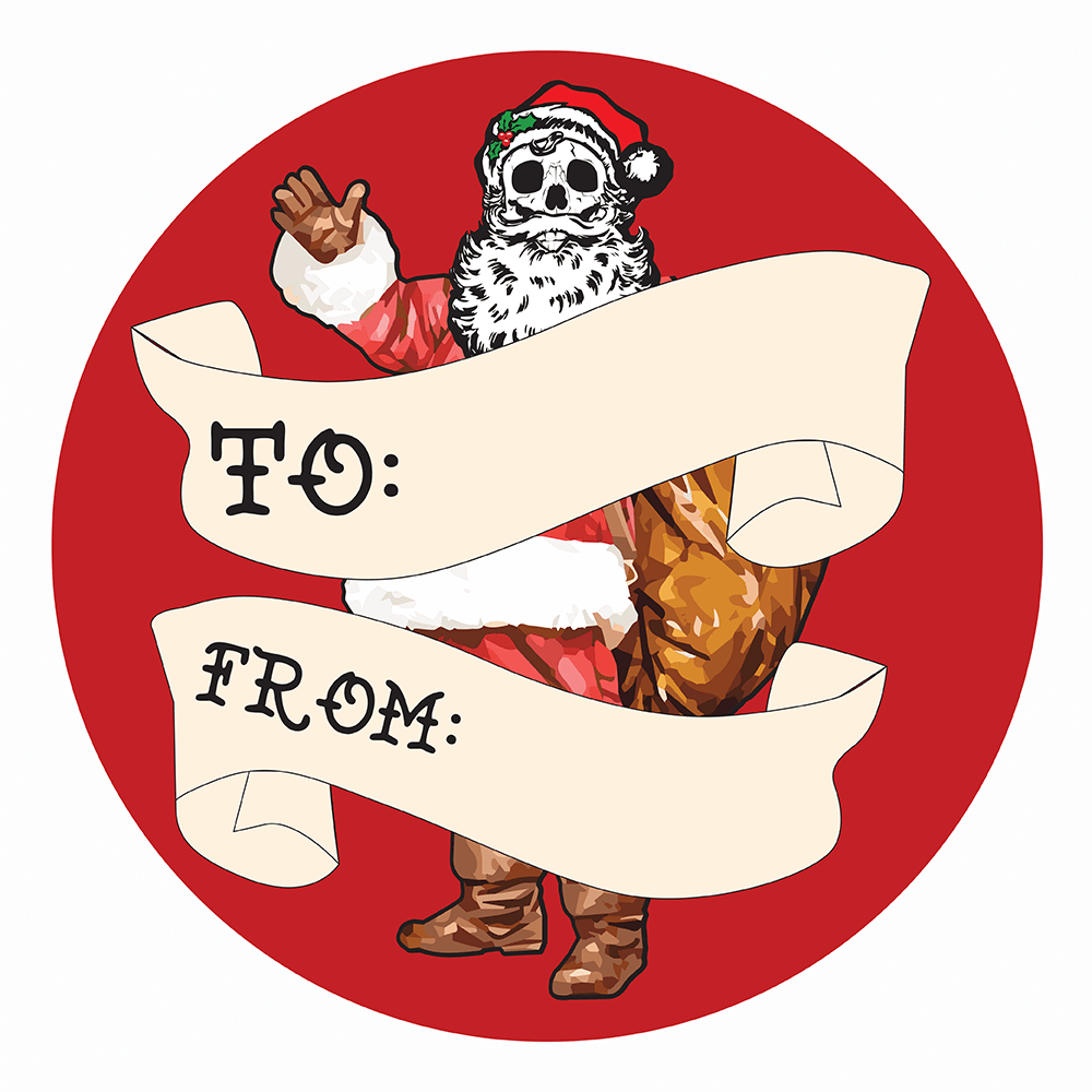 WAKE 'N' BAKE | 24 PACK OF TATTOO XMAS STICKERS Wake 'n' Bake
