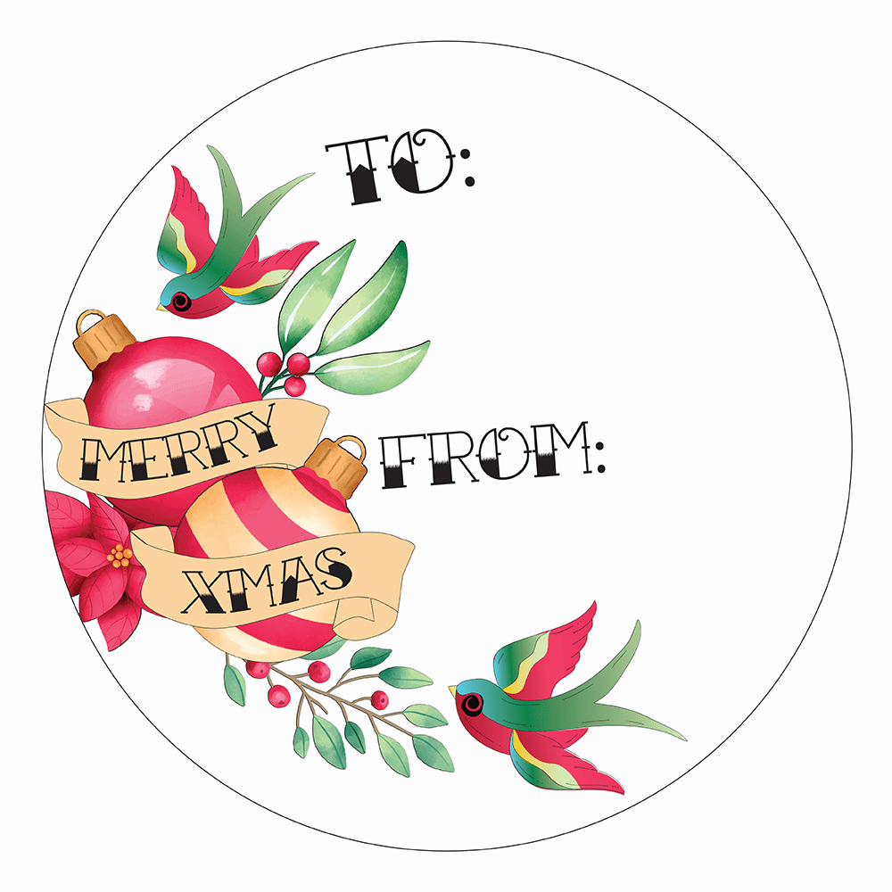 WAKE 'N' BAKE | 24 PACK OF TATTOO XMAS STICKERS Wake 'n' Bake
