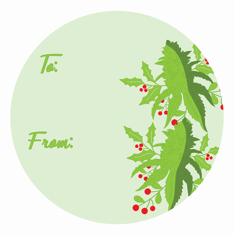 WAKE 'N' BAKE | 24 PACK OF 420 XMAS STICKERS Wake 'n' Bake