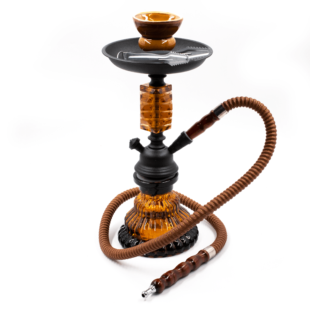 HOOKAH- 1 HOSE CHANDELIER BROWN GLASS 55CM The Bong Shop