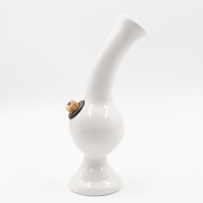 Elbow Bubble Ceramic Bong - White The Bong Shop