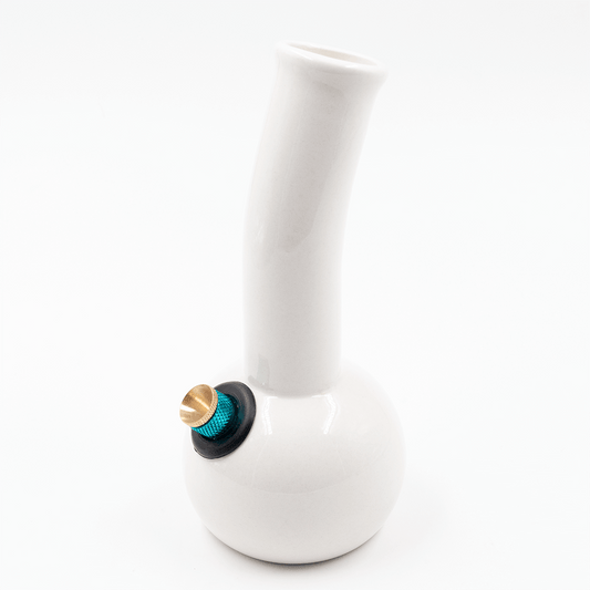 Hemisphere Ceramic Bong - White The Bong Shop