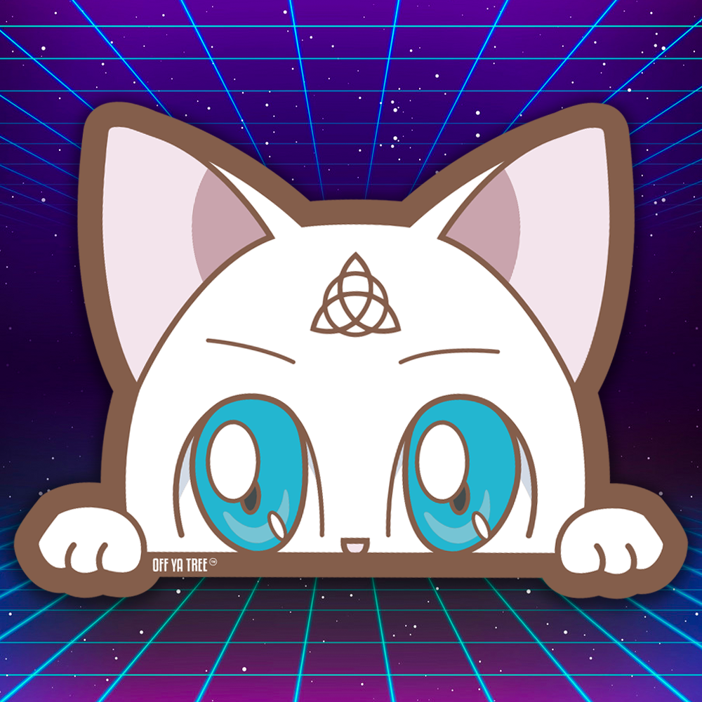STICKER - PEAKING KITTY OYT Off Ya Tree
