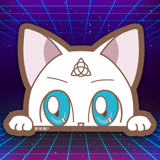 STICKER - PEAKING KITTY OYT Off Ya Tree