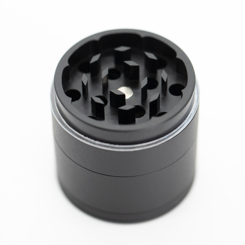 Four-Part Aluminium Grinder with Removable Screen - Matte Black (43mm) Waterfall