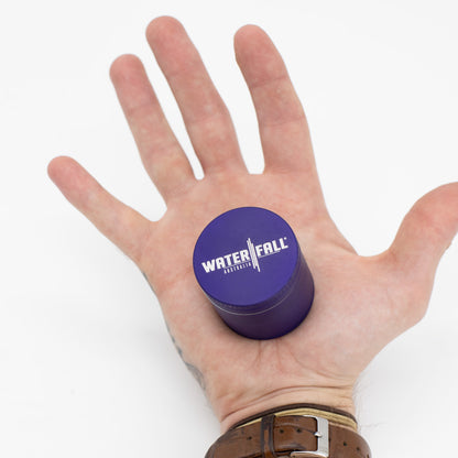Four-Part Aluminium Grinder with Removable Screen - Matte Blue (43mm) Waterfall