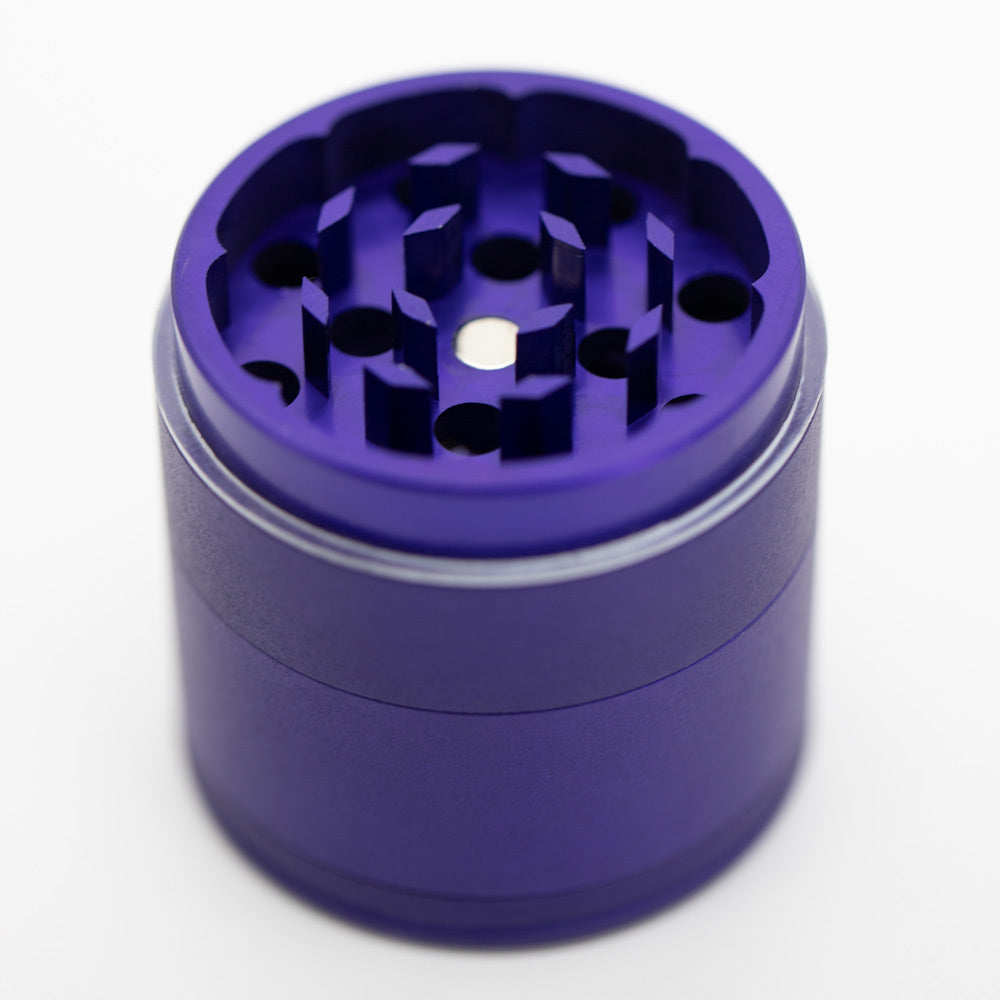 Four-Part Aluminium Grinder with Removable Screen - Matte Blue (43mm) Waterfall
