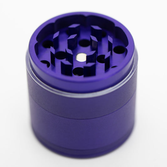 Four-Part Aluminium Grinder with Removable Screen - Matte Blue (43mm) Waterfall