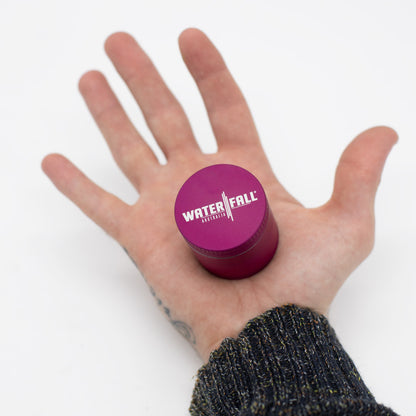 Four-Part Aluminium Grinder with Removable Screen - Matte Pink (43mm) Waterfall