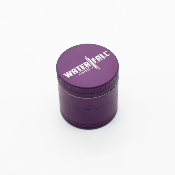 Four-Part Aluminium Grinder with Removable Screen - Matte Dark Purple (43mm) Waterfall