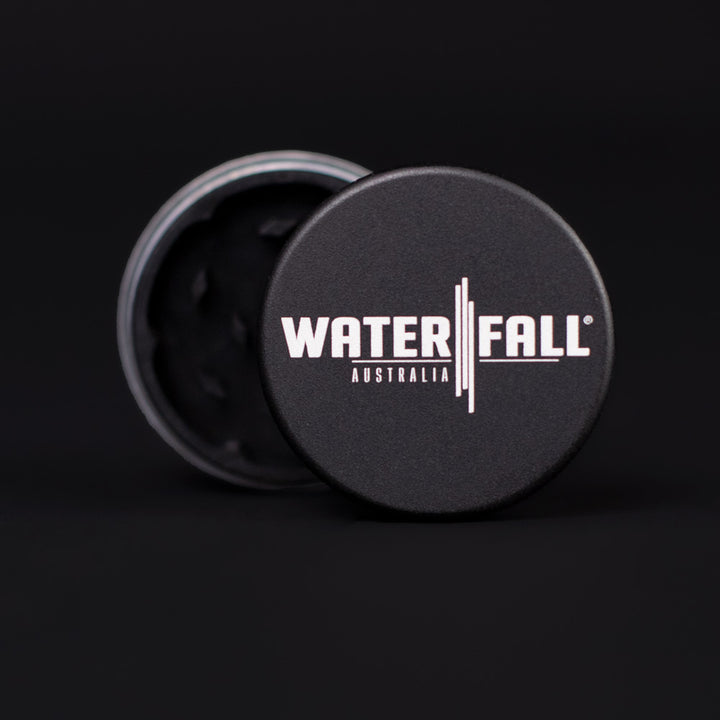 Two-Part Aluminium Grinder - Matte Black (40mm) Waterfall