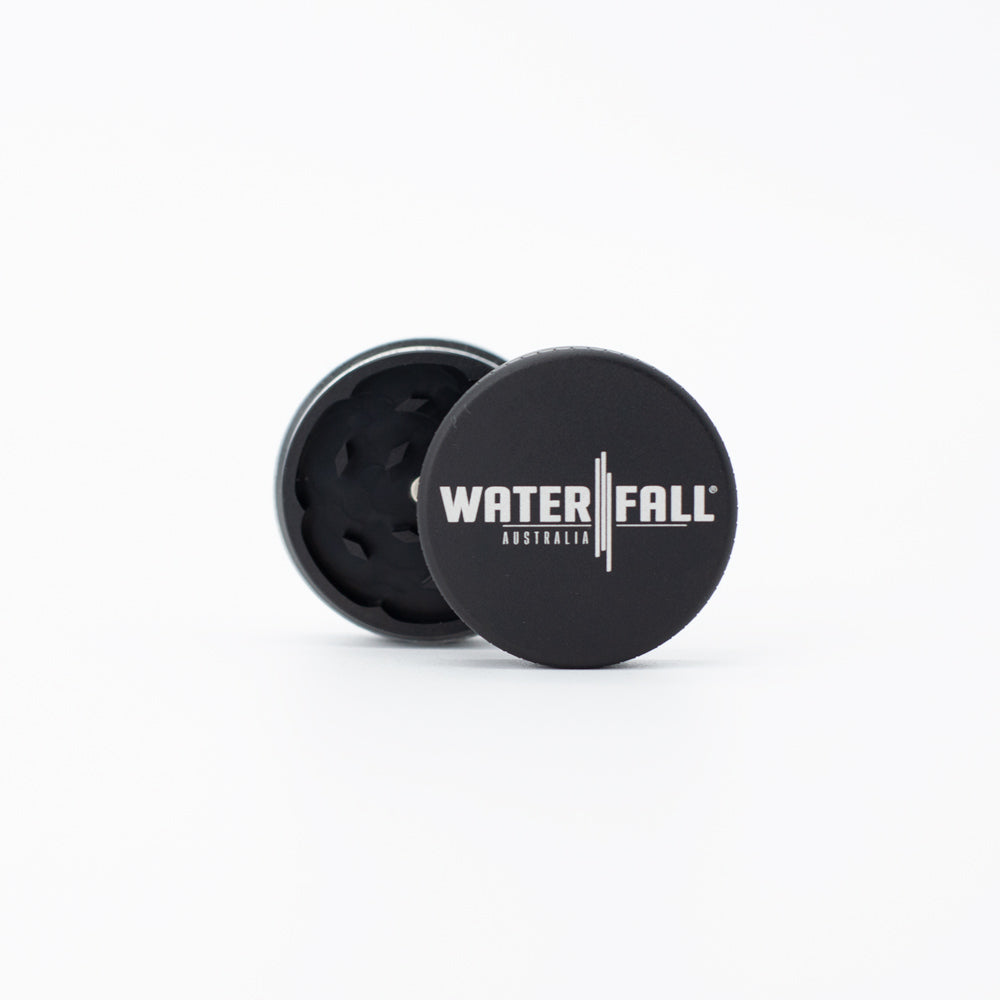 Two-Part Aluminium Grinder - Matte Black (40mm) Waterfall