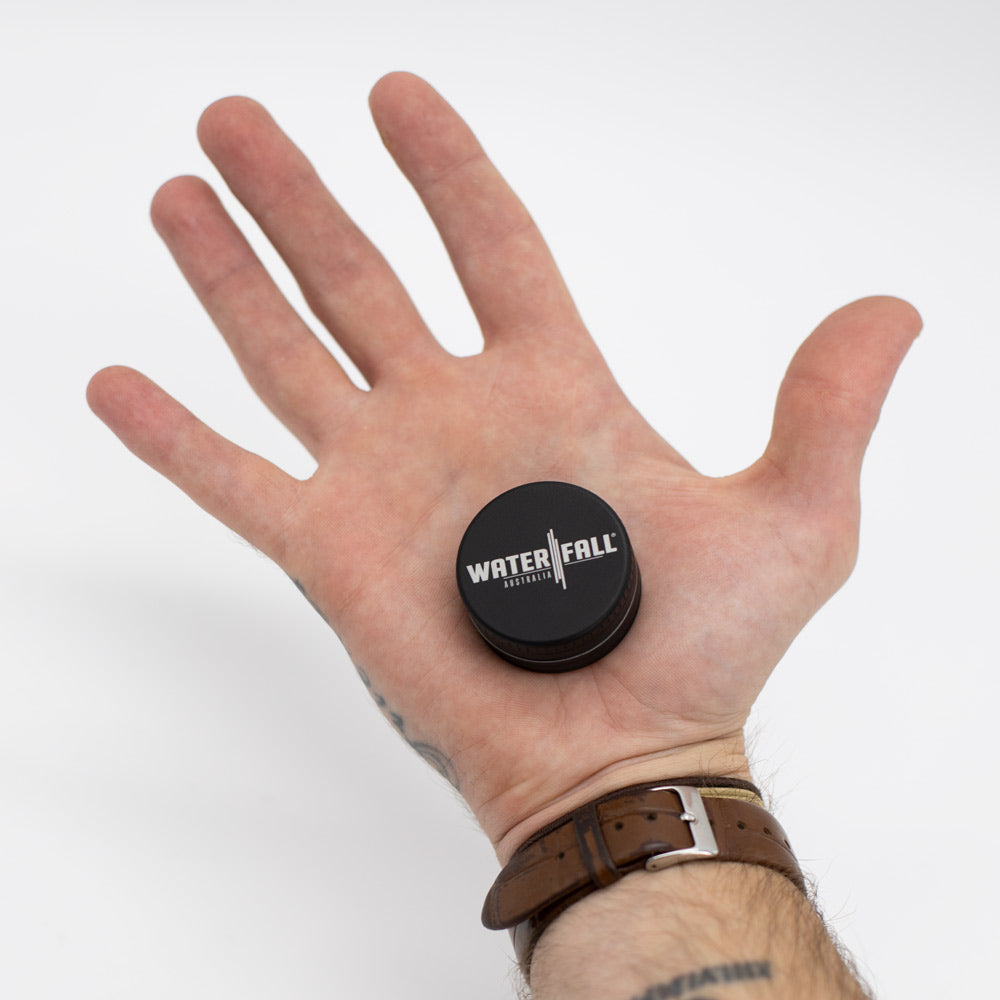 Two-Part Aluminium Grinder - Matte Black (40mm) Waterfall