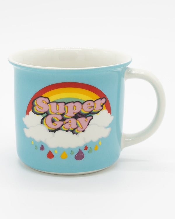 Super Gay White Mug Wake 'n' Bake