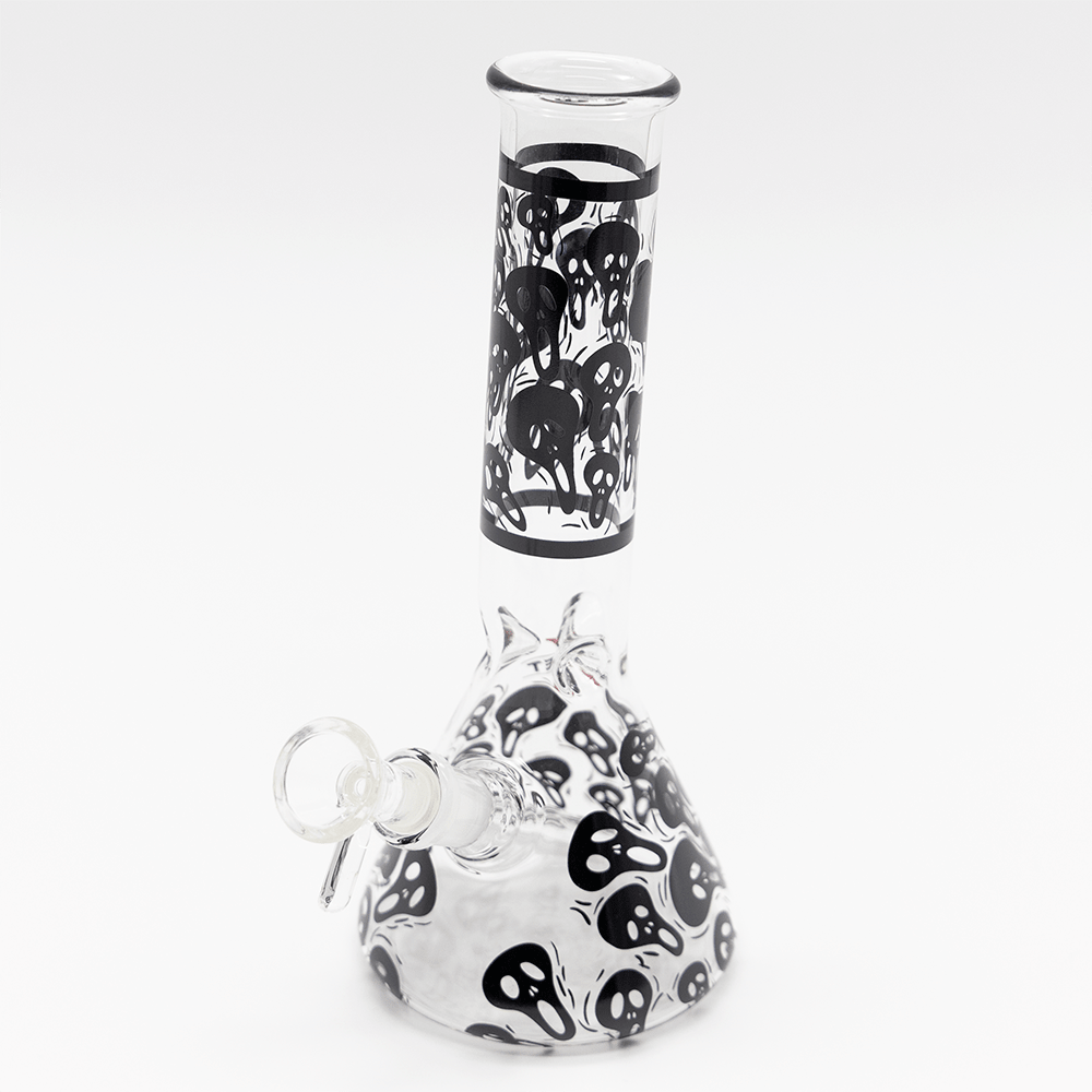 Mini Ghost Face Glass Bong - Black Planet X