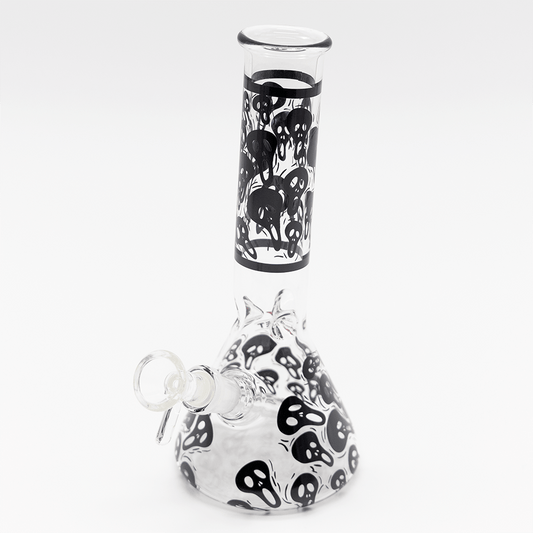 Mini Ghost Face Glass Bong - Black Planet X