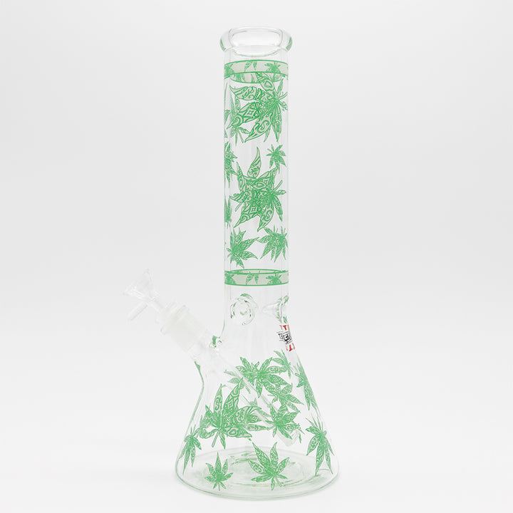 Henna Leaf Beaker Glass Bong Planet X