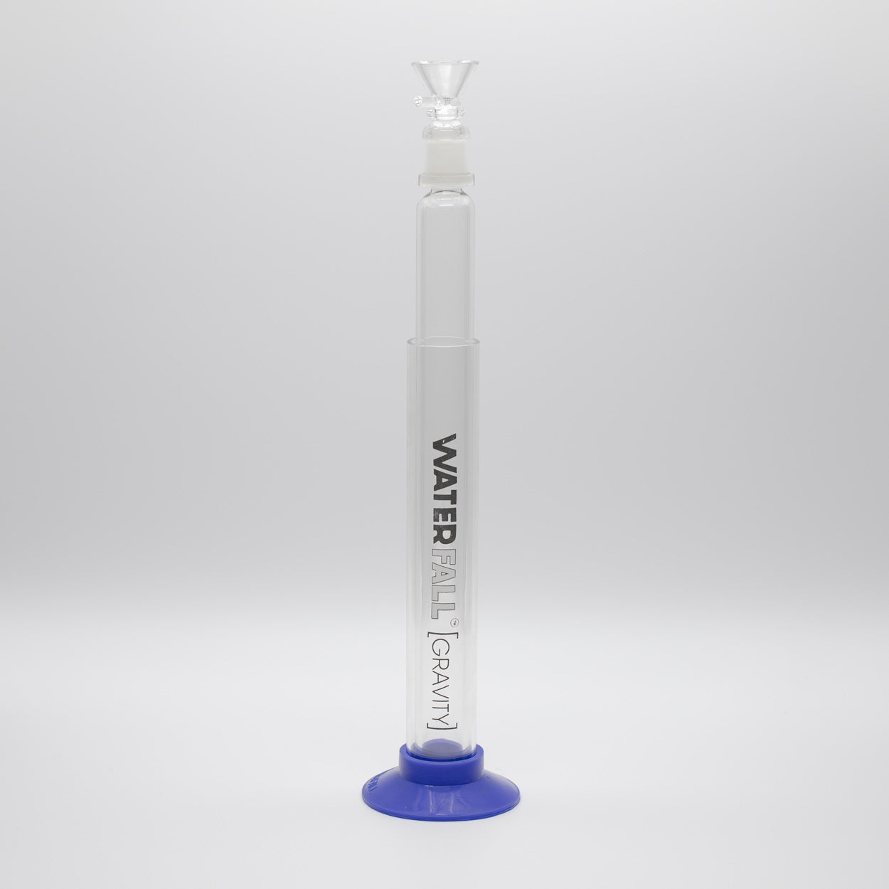 WATERFALL GRAVITY GLASS PIPE 37CM BLUE BASE Waterfall
