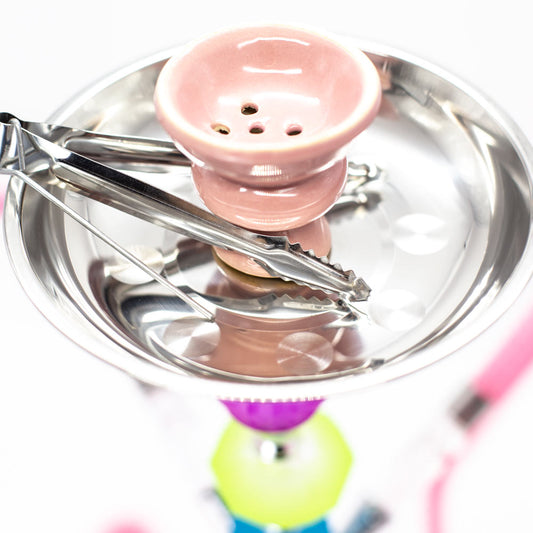 Rainbow Jelly Stack Acrylic Chrome Metal Hookah [Four Hose] The Bong Shop