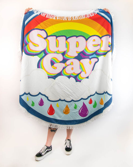 Super Gay Round Towel Wake 'n' Bake