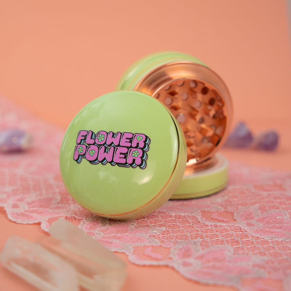 Flower Power Ceramic Grinder - Green Planet X