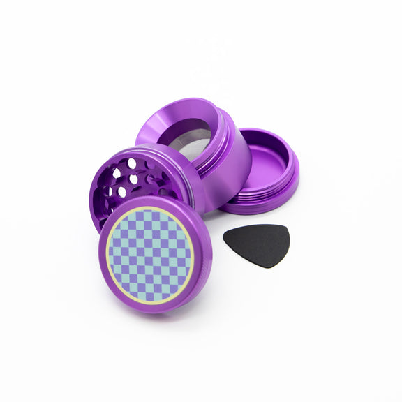 Checkers FourPart Metal Grinder The Bong Shop