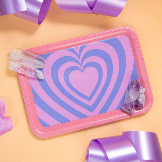 Purple Hearts Rolling Tray Planet X