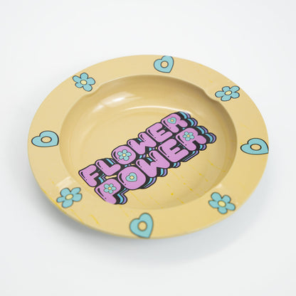 Flower Power Metal Ashtray Planet X