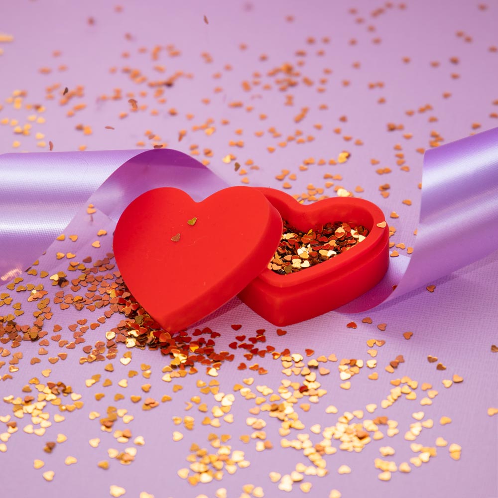 Heart Shaped Silicone Trinket Box - Red Planet X