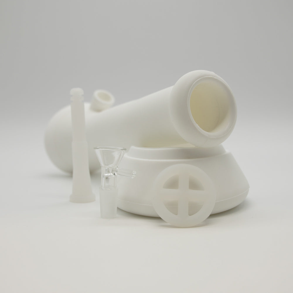 Conical White Silicone Bong The Bong Shop