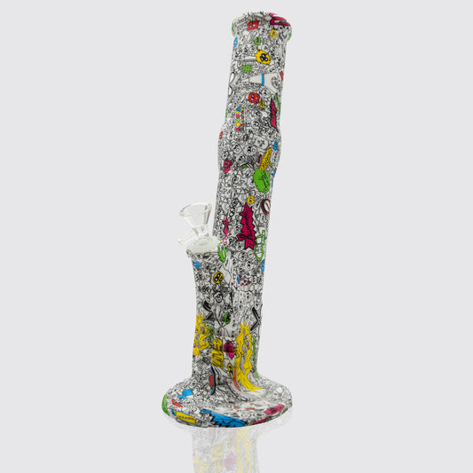 Cartoon Sketch Silicone Gripper Bong The Bong Shop