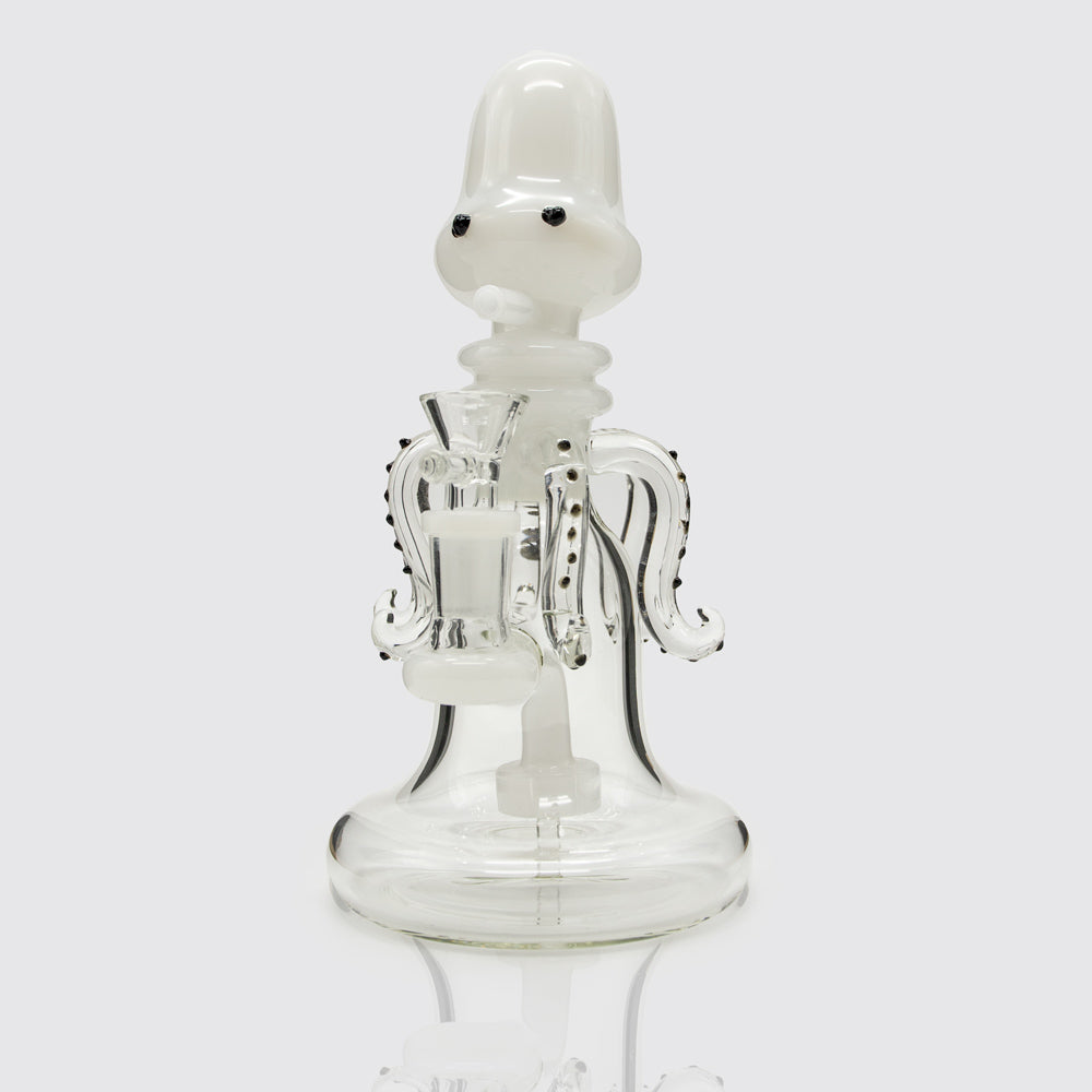 Squid-Speriment Glass Bong - White Planet X