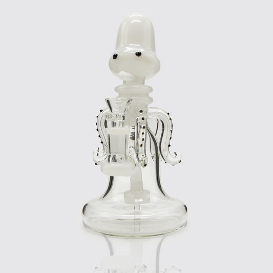 Squid-Speriment Glass Bong - White Planet X