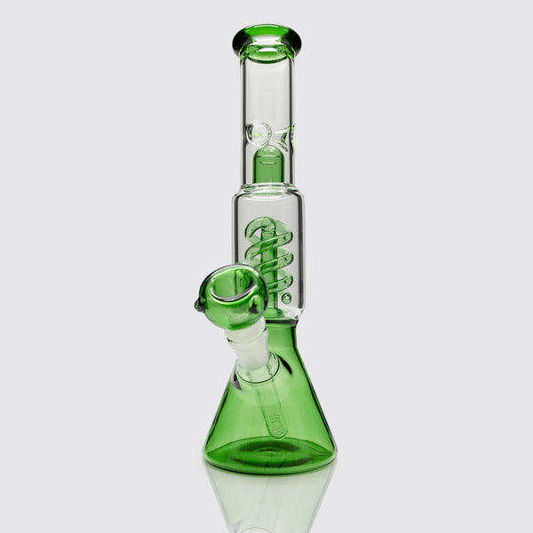 Round The Twist Glass Bong - Green Planet X