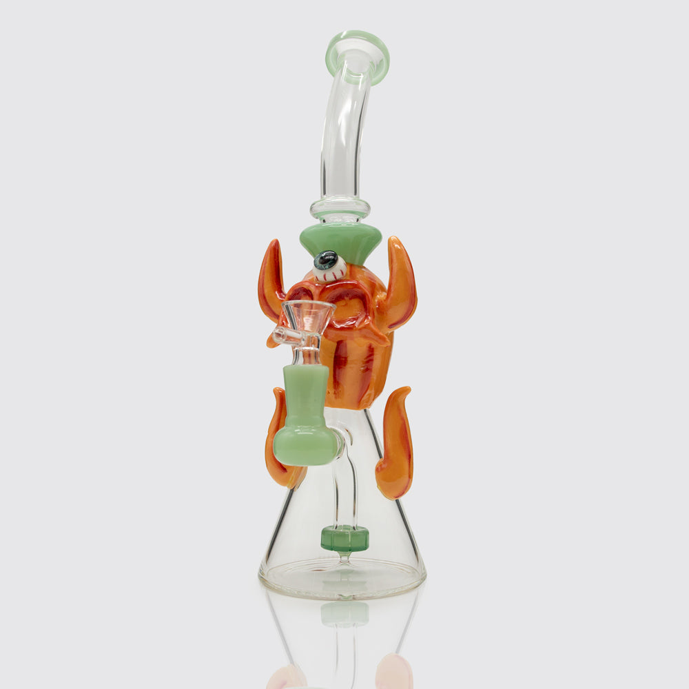 Demon Cyclops Glass Bong - Green Planet X