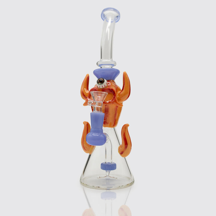 Demon Cyclops Glass Bong - Blue Planet X