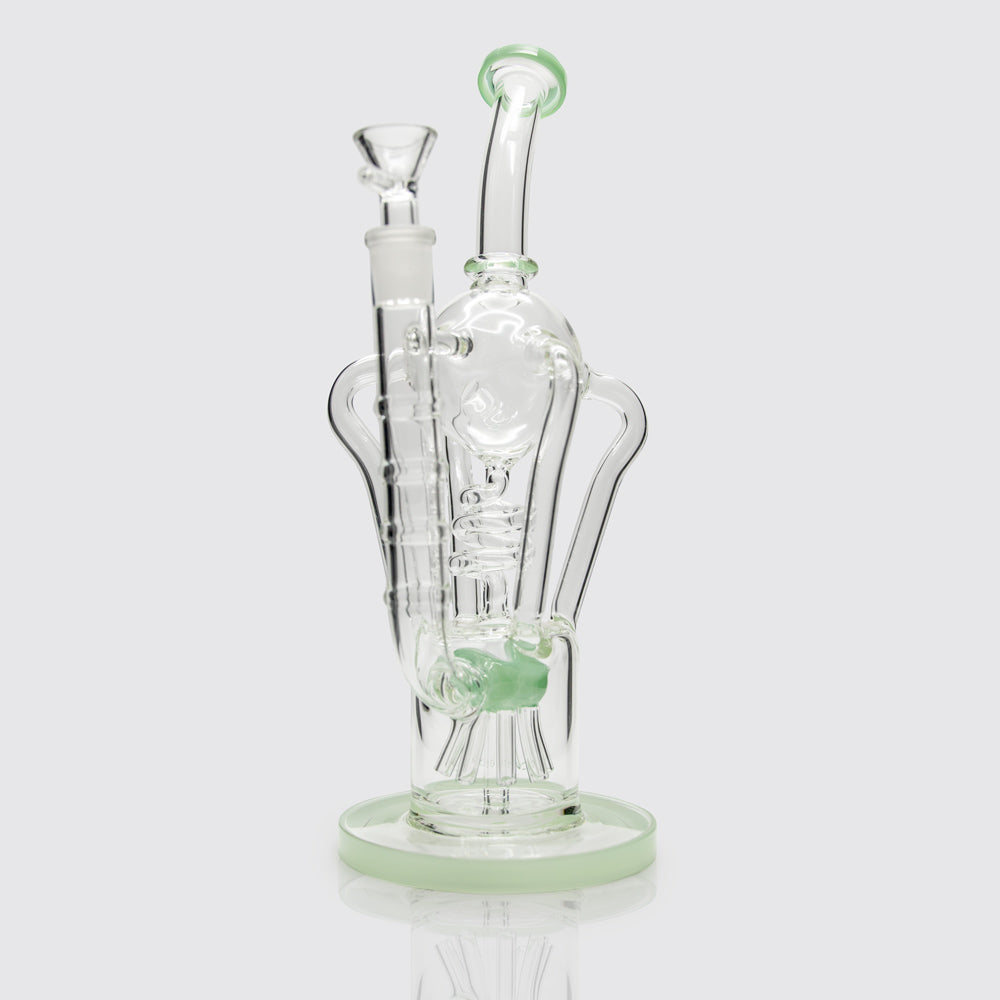 Distiller-Thriller Glass Bong - Green Planet X