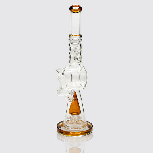 Tesla Party Glass Bong - Orange Planet X