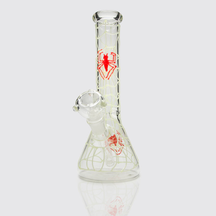 Red Spider Glass Bong - Glow In The Dark Planet X
